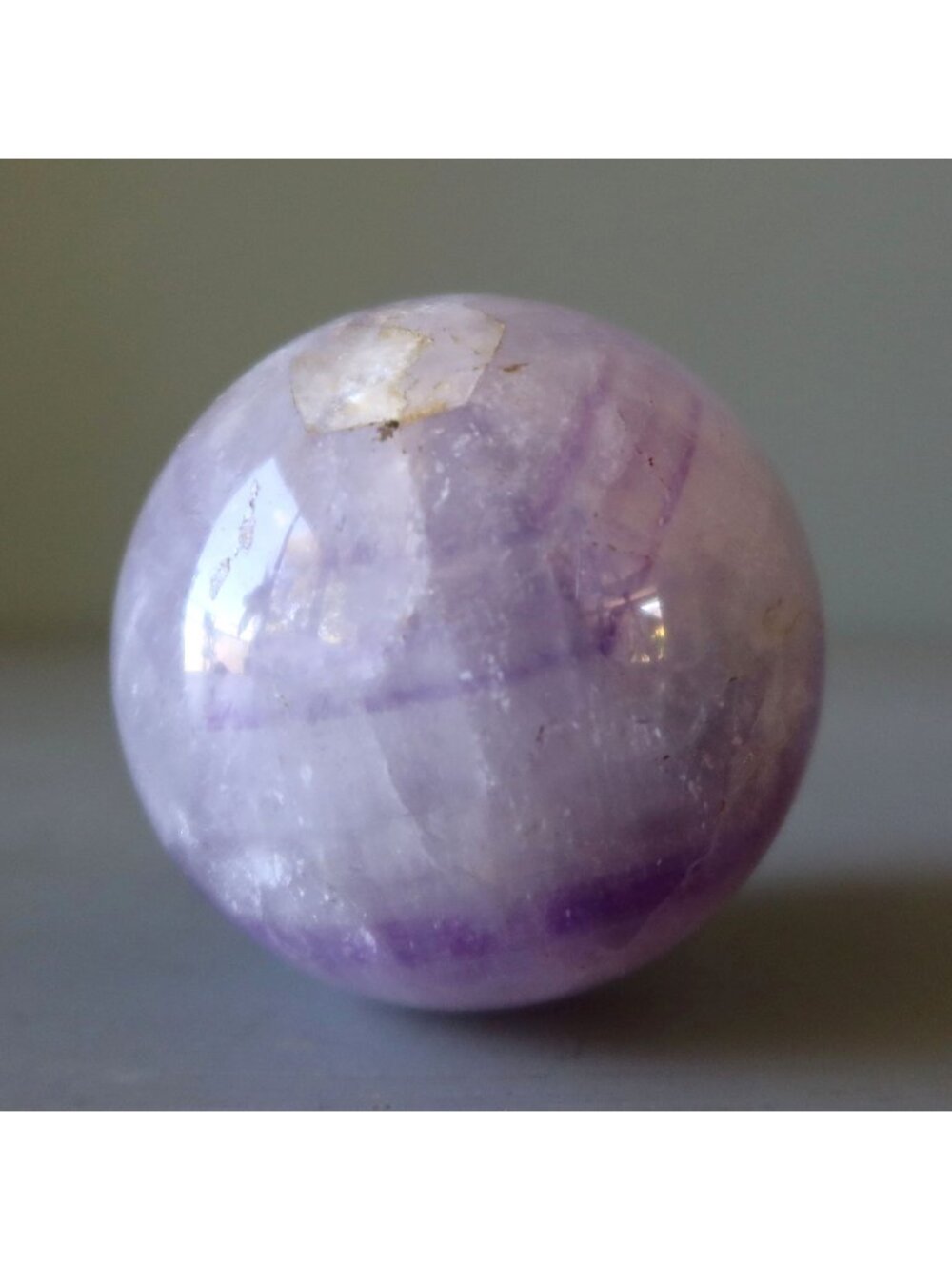 Chevron Amethyst Sphere Purple Hexagonal Pattern Crystal Ball